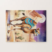 ウォーターカラーラクダatマジカルナイト ジグソーパズル (横)