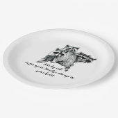 ウォーターカラーラクーンファミリー感動的引用文 ペーパープレート (アングル)