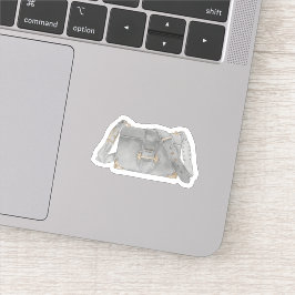 ウォーターカラーラグジュアリープラダバッグイラストレーション シール