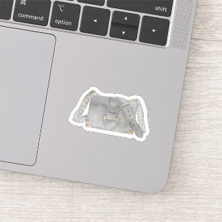 ウォーターカラーラグジュアリープラダバッグイラストレーション シール