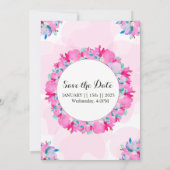 ウォーターカラーラグジュアリー結婚式招待状カードデザイン 招待状 (裏面)