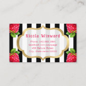 ウォーターカラーラズベリーケーキとジャムベーカリー 名刺 (裏面)