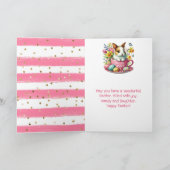 ウォーターカラーラビット春の花ハッピーイースター カード (内部)