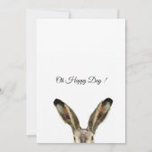 ウォーターカラーラビット1st誕生日パーティの招待状 招待状 (裏面)