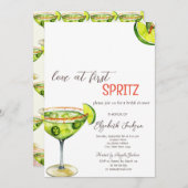 ウォーターカラーラブアットファーストスピリッツグリーン招待状 招待状 (正面/裏面)