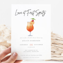 ウォーターカラーラブアットファーストスピリッツブライダルシャワー 招待状