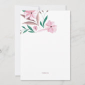 ウォーターカラーラブバード招待状 招待状 (裏面)