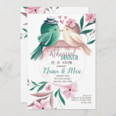 ウォーターカラーラブバード招待状 招待状 (正面/裏面)