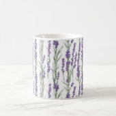 ウォーターカラーラベンダーの花 コーヒーマグカップ (中央)