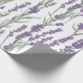 ウォーターカラーラベンダーの花 ラッピングペーパー (角)
