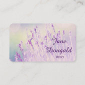 ウォーターカラーラベンダークラシックフローラライター 名刺 (裏面)