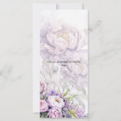 ウォーターカラーラベンダーピオニー結婚式 プログラム (裏面)