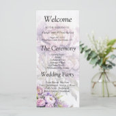 ウォーターカラーラベンダーピオニー結婚式 プログラム (スタンド正面)