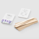 ウォーターカラーラベンダーフラワーズ結婚式 プログラム ハンドファン (組立なし)