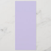 ウォーターカラーラベンダーフローラブーケ春の結婚式 メニュー (裏面)