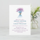 ウォーターカラーラベンダーブライダルシャワー 招待状 (スタンド正面)