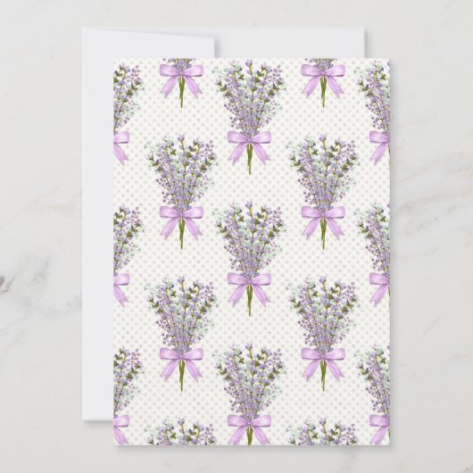 ウォーターカラーラベンダーブーケありがとう サンキューカード (裏面)