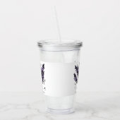 ウォーターカラーラベンダーブーケパーソナライズされた アクリルタンブラー (左)