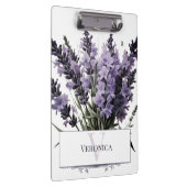 ウォーターカラーラベンダーブーケパーソナライズされた クリップボード (右)