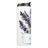 ウォーターカラーラベンダーブーケパーソナライズされた タンブラー (回転左)