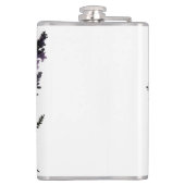 ウォーターカラーラベンダーブーケパーソナライズされた フラスク (裏面)