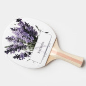 ウォーターカラーラベンダーブーケパーソナライズされた 卓球ラケット (横)