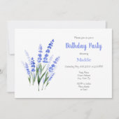 ウォーターカラーラベンダーブーケ招待状 招待状 (正面)