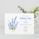 ウォーターカラーラベンダーブーケ招待状 招待状 (スタンド正面)