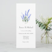 ウォーターカラーラベンダーブーケ招待状 招待状 (スタンド正面)