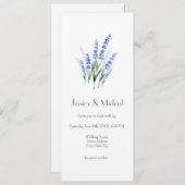 ウォーターカラーラベンダーブーケ招待状 招待状 (正面/裏面)