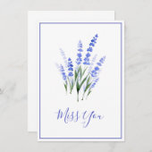 ウォーターカラーラベンダーブーケ (正面/裏面)