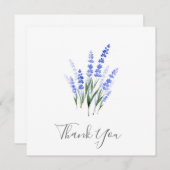 ウォーターカラーラベンダーブーケ サンキューカード (正面/裏面)