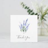 ウォーターカラーラベンダーブーケ サンキューカード (スタンド正面)