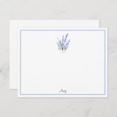 ウォーターカラーラベンダーブーケ ノートカード (正面/裏面)