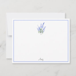 ウォーターカラーラベンダーブーケ ノートカード