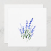 ウォーターカラーラベンダーブーケ ノートカード (正面/裏面)