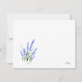 ウォーターカラーラベンダーブーケ ノートカード
