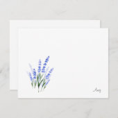 ウォーターカラーラベンダーブーケ ノートカード (正面/裏面)