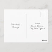 ウォーターカラーラベンダーブーケ ポストカード (裏面)