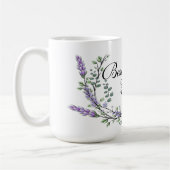 ウォーターカラーラベンダーユーカリ最高のナーネバー コーヒーマグカップ (左)