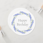 ウォーターカラーラベンダーリース カード (正面/裏面インサイチュ)