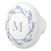 ウォーターカラーラベンダーリース セラミックノブ (右)