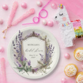 ウォーターカラーラベンダーレガルブライダルシャワー ペーパープレート (パーティー)