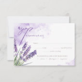ウォーターカラーラベンダー庭園の結婚式 出欠カード (正面)