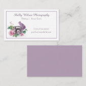ウォーターカラーラベンダー春花の写真 名刺 (正面/裏面)