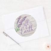 ウォーターカラーラベンダー&ウッドエッセンシャル油 ラウンドシール (封筒)