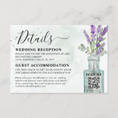 ウォーターカラーラベンダー&ユーカリ結婚ス詳細 エンクロージャーカード (正面)