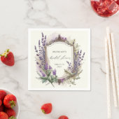 ウォーターカラーラベンダー レガル ブライダルシャワー スタンダードカクテルナプキン (インサイチュ)