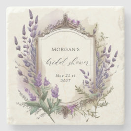 ウォーターカラーラベンダー レガル ブライダルシャワー ストーンコースター