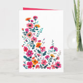 ウォーターカラーラマ明るい赤紫色フローラハッピーシンコデマヨ シーズンカード (裏面)